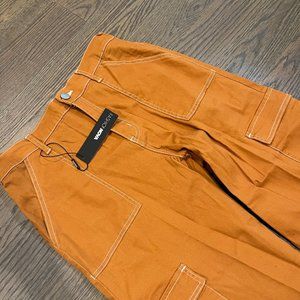 Burnt Orange Stretch High Rise Cargo Pants (Size 9, M) Brand New with Tags